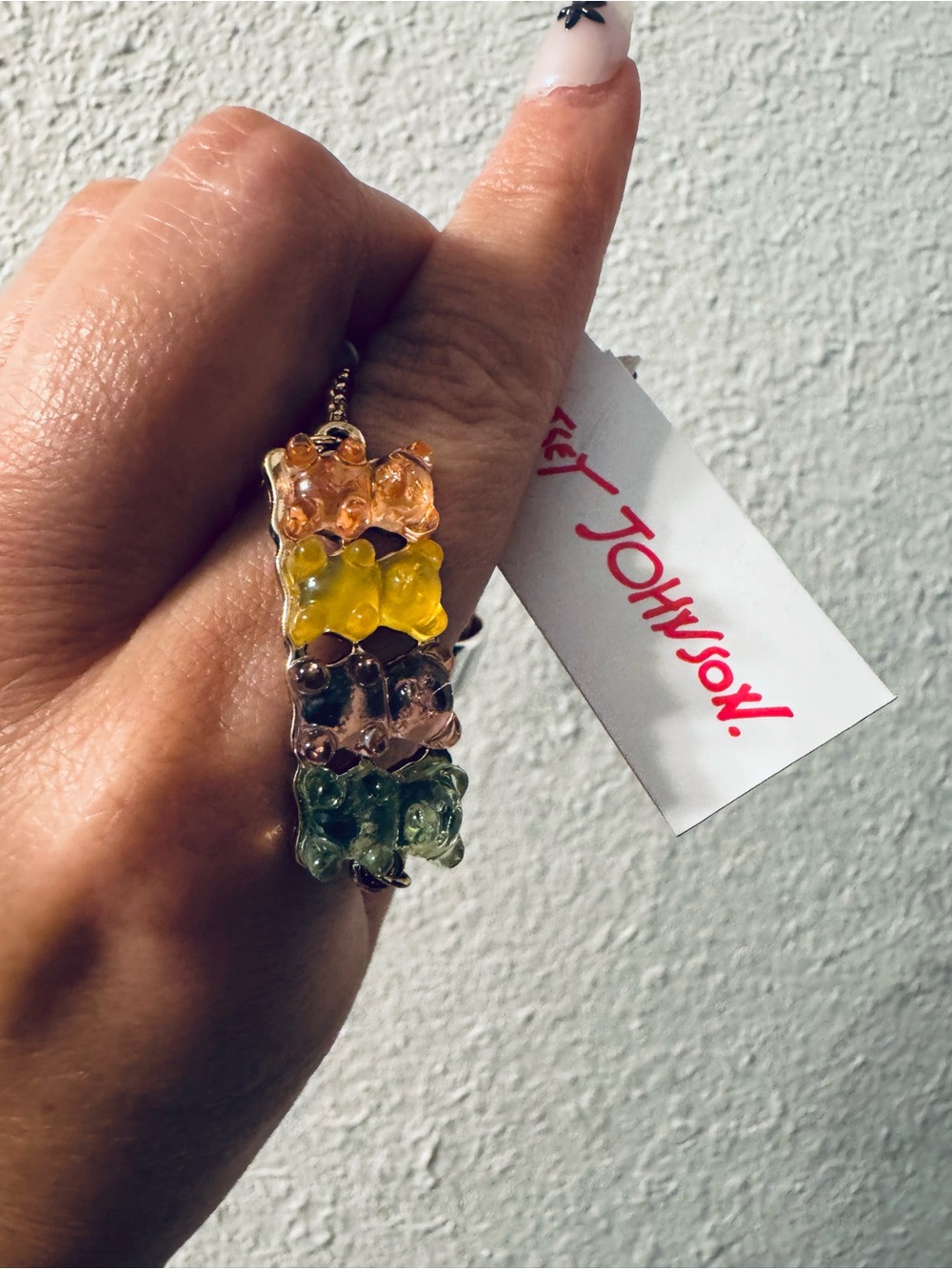 Betsey Johnson Multicolor Gummy Bear bracelet - Yellow, Pink, Green